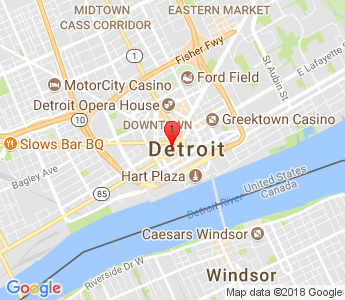 Google Map of Chrysler House 719 Griswold, Suite 270 Detroit, MI 48226