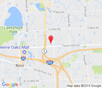 Google Map of 28100 Cabot Drive, Suite 102 Novi, MI 48377